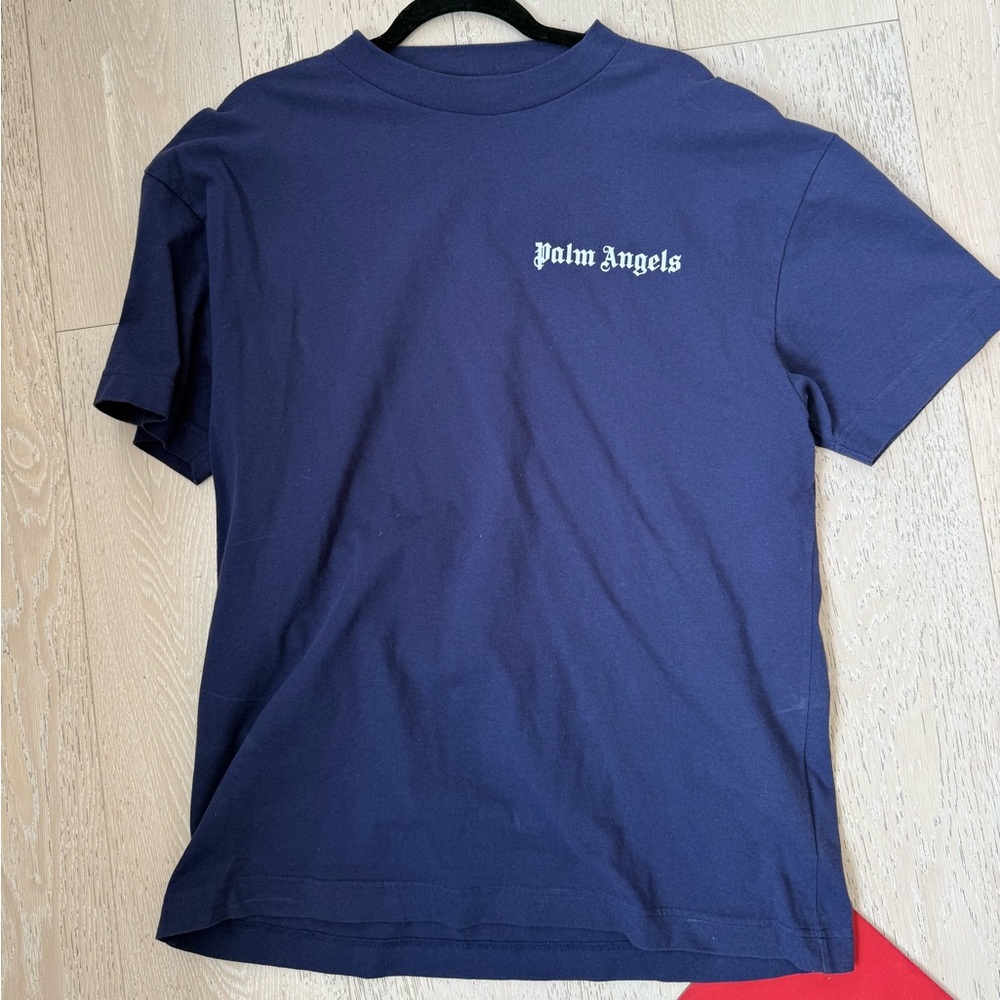 Palm Angels crew logo tee size L